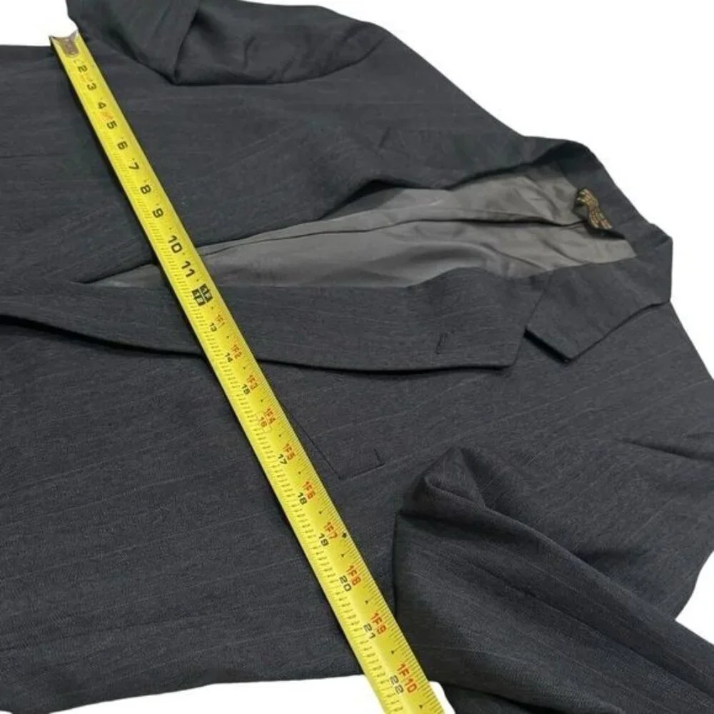 Nino Cerruti Grey Pin‎ Stripe Sport Coat Blazer Capsule Special Occasion M/L